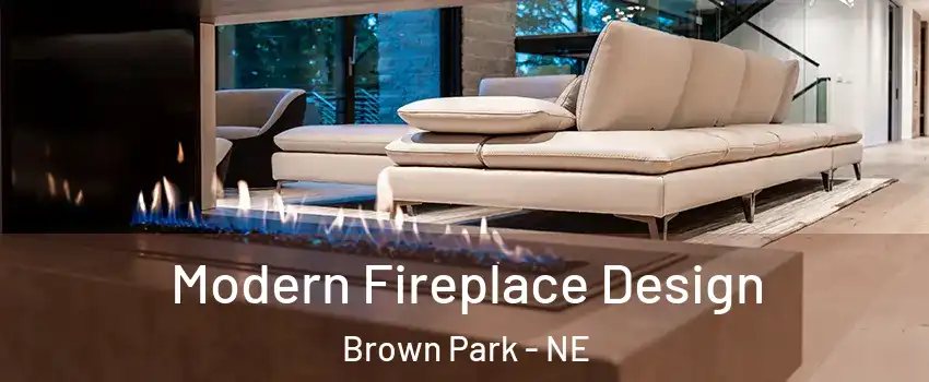 Modern Fireplace Design Brown Park - NE